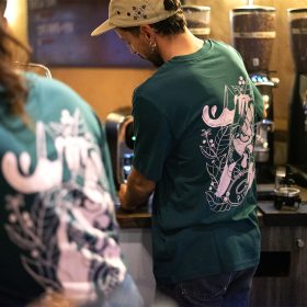 T-shirt Piha glazed green