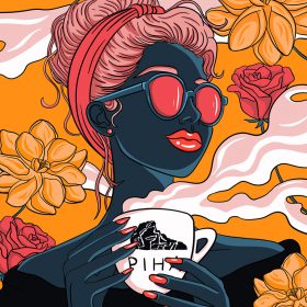 Poster Café Pink Bourbon